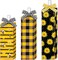 3PCS Sunflower Bee Table Decor – Wooden Block Signs, Black & Yellow Buffalo Plaid Farmhouse Tiered Tray Centerpieces for Summer, Bee Festival, Home, Kitchen & Office Rustic Decor